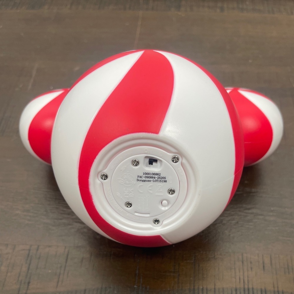 Disney Mickey Mouse Peppermint Swirl Light-Up Christmas Ornament Red White 
8" - Picture 3 of 4